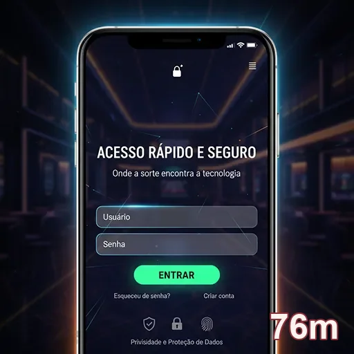 Tela de login do 76m com acesso rápido para jogadores VIP.