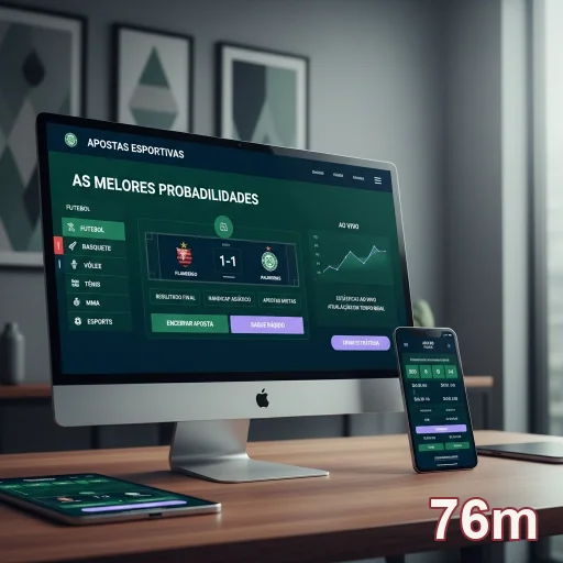 Interface do site 76m com odds de apostas esportivas.