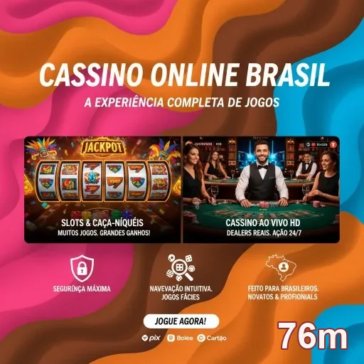 Cassino online com slots e interação ao vivo no 76m