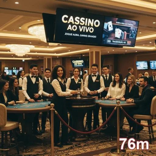 Croupiers em cassino ao vivo no aplicativo 76m.