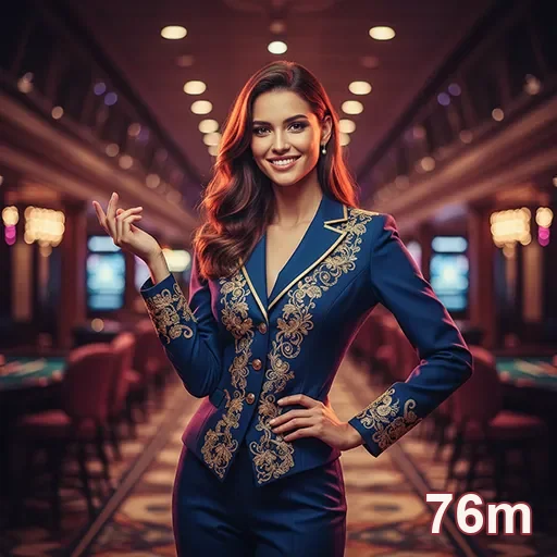 Modelo em traje elegante representando serviços VIP do 76m.