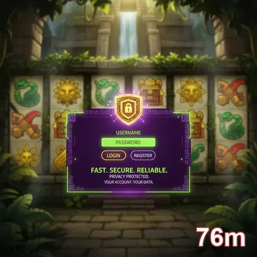 Tela de login do 76m com segurança e agilidade.