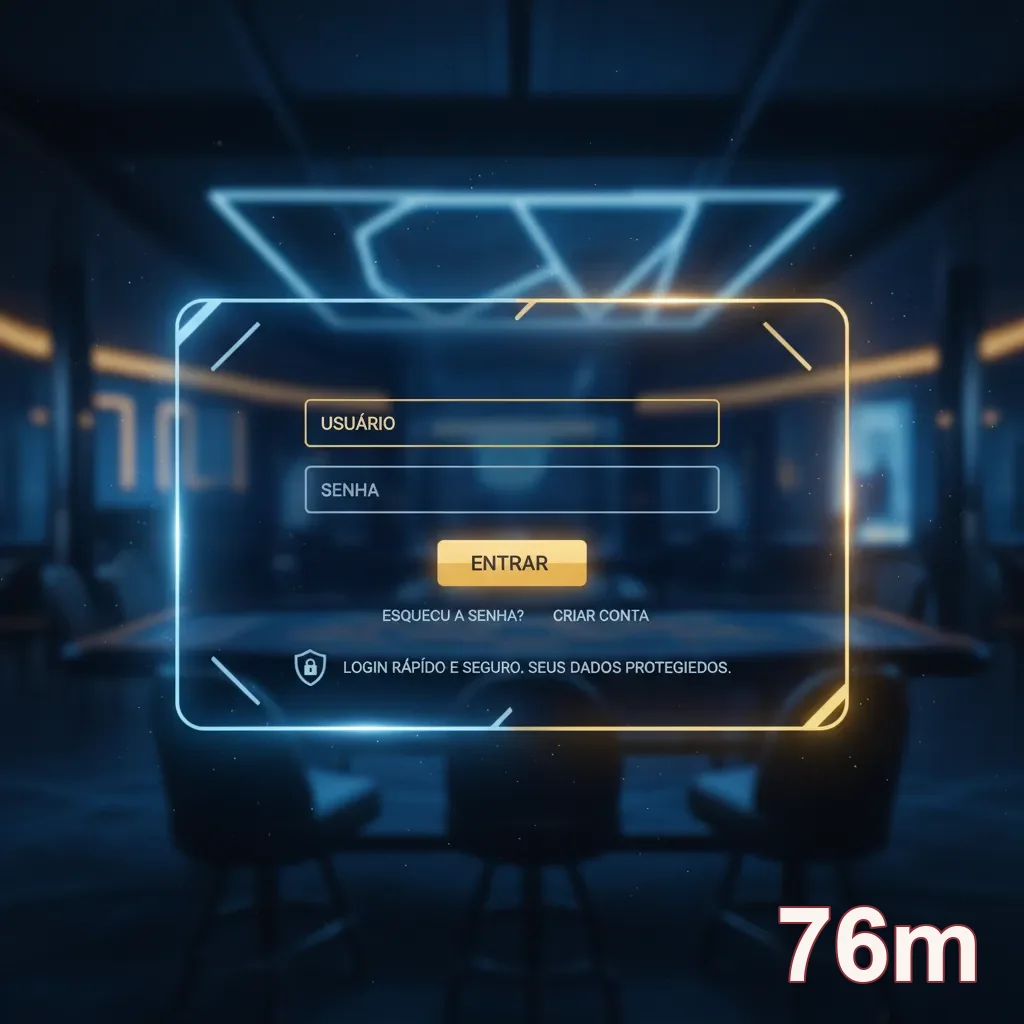 Tela de login do site 76m para acesso seguro a ofertas VIP.