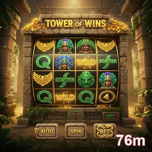 Interface do jogo Tower of Wins no site 76m.
