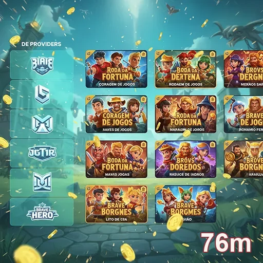 Interface da plataforma VIP da 76m com jogos destacados.